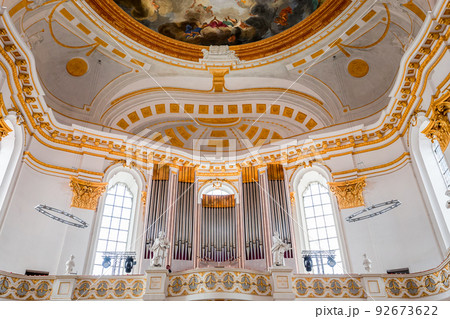 interiors of Wiblingen abbey, bavaria, germany 92673622