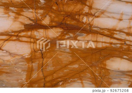 Beautiful marble background in light brown tone, part of interior. 92675208