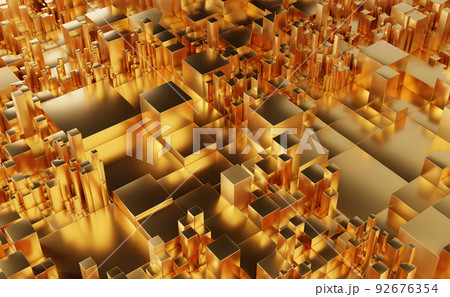 Square gold color abstract background 92676354