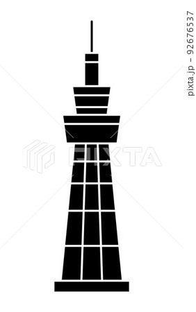 タワーのシルエット 92676537