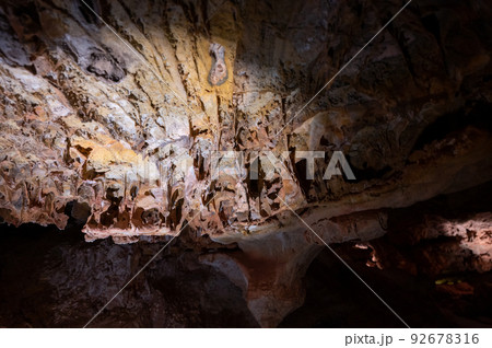 Boxwork formation inside Wind Cave National Park in the Black Hills of South Dakiota 92678316