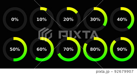 Abstract composition. Loading bar element icon. Creative web design download timer. Users completion indicator 92679907