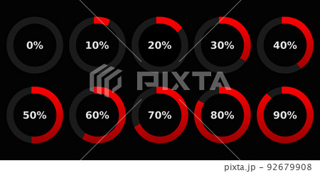 Abstract composition. Loading bar element icon. Creative web design download timer. Users completion indicator 92679908