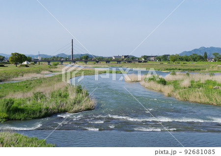 日野川と日野川河川緑地公園　 福井県越前市 92681085