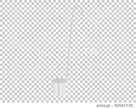 カキ氷のシロップなどをすくう時のひしゃくのイラスト カキ氷のシロップなどをすくう時のひしゃくのイラスト 92681530