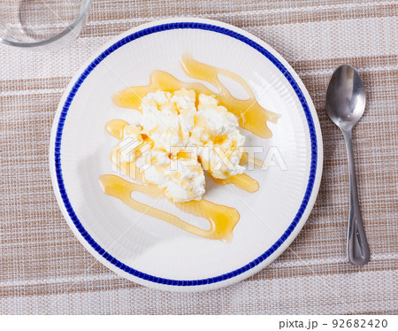 Catalan cheese mato from goat milk with honey Catalan cheese mato from goat milk with honey 92682420