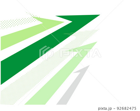 右向きに上昇する矢印の背景 グリーン 右向きに上昇する矢印の背景 グリーン 92682475