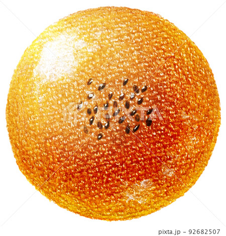 丸ごとあんパンの色鉛筆画ワンポイント 92682507