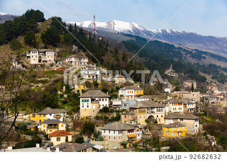 Cityscape of Gjirokaster, Albania 92682632