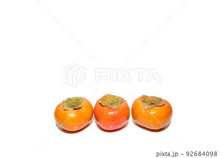 柿　かき　カキ　秋の味覚　秋の果物　果物　果実　柿の写真 92684098