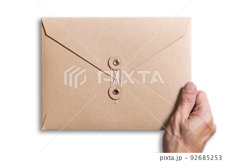 brown envelope isolated on the white background brown envelope isolated on the white background 92685253