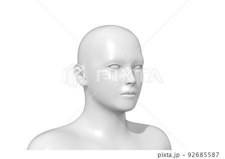 男性の体, 頭部, 3D 男性の体, 頭部, 3D 92685587