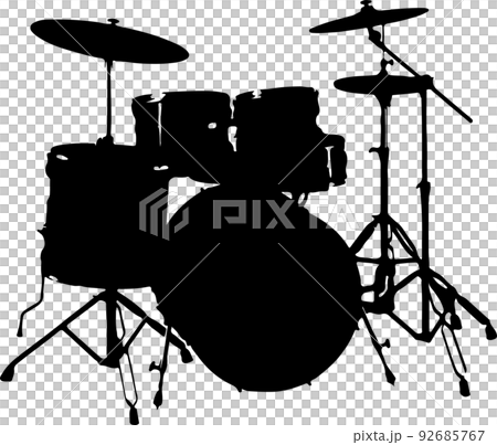 イラスト素材：フライヤーに使いやすい「ドラムセット 」pearl drum set 92685767