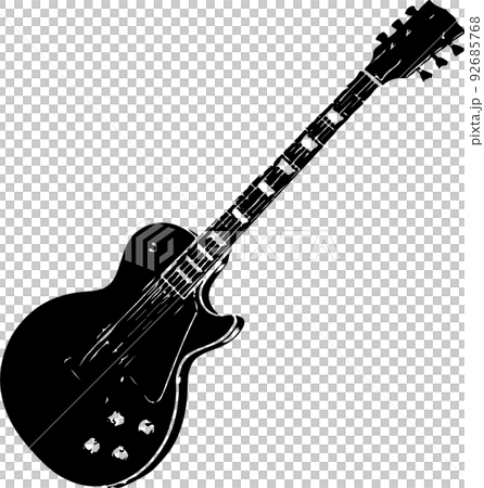 Illustration material: "Guitar" Les Paul guitar that is easy to use for flyers 92685768