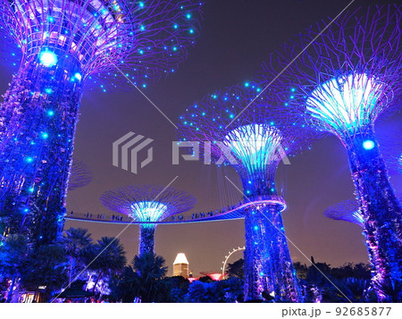 シンガポール スパーツリーライトアップ シンガポール スパーツリーライトアップ 92685877