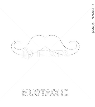 Mustache tracing worksheet for kids Mustache tracing worksheet for kids 92686164