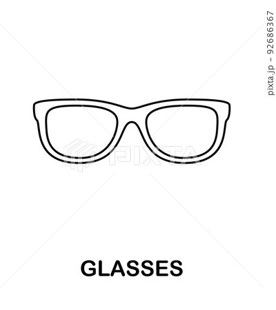 Coloring page with Glasses for kids 92686367