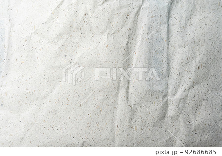 White crumpled paper background, texture old for web design screensavers. Template for various purposes or creating packaging. 92686685