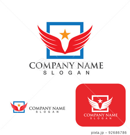 Falcon Eagle Bird Logo Template Vector Icon 92686786