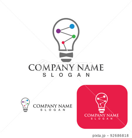 Bulb energy thunder bolt concept logo icon vector template Bulb energy thunder bolt concept logo icon vector template 92686818