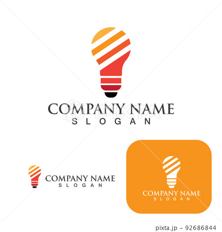 Bulb energy thunder bolt concept logo icon vector template Bulb energy thunder bolt concept logo icon vector template 92686844