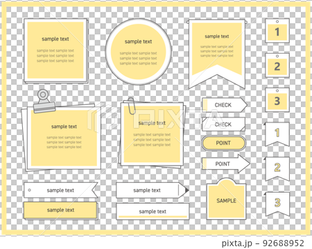 簡約時尚的標題框架設計套裝 92688952