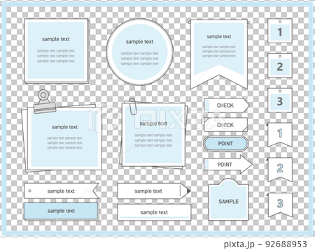 Simple and stylish headline frame design set 92688953