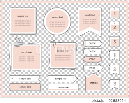 Simple and stylish headline frame design set 92688954