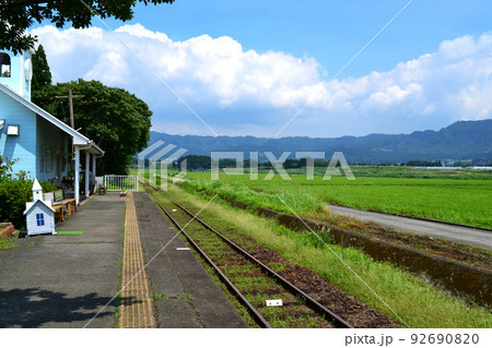 熊本　南阿蘇鉄道高森線沿線駅「阿蘇白川駅」 92690820