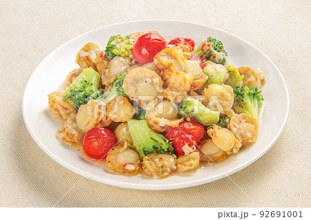 帆立と野菜の炒め物 92691001