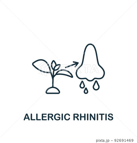 Allergic Rhinitis icon. Monochrome simple Allergy icon for templates, web design and infographics 92691469