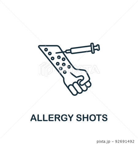 Allergy Shots icon. Monochrome simple Allergy icon for templates, web design and infographics 92691492