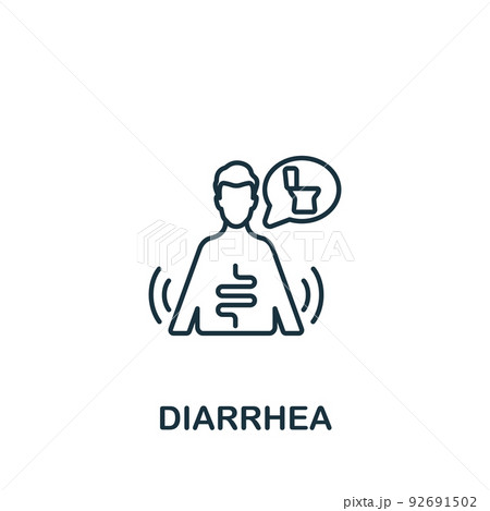 Diarrhea icon. Monochrome simple Allergy icon for templates, web design and infographics Diarrhea icon. Monochrome simple Allergy icon for templates, web design and infographics 92691502