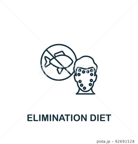 Elimination Diet icon. Monochrome simple Allergy icon for templates, web design and infographics 92691528
