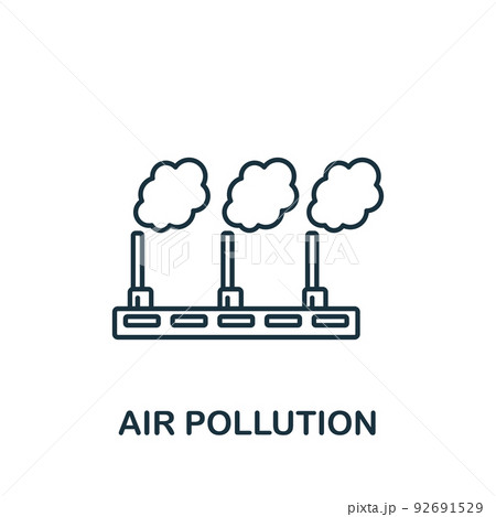 Air Pollution icon. Monochrome simple Allergy icon for templates, web design and infographics 92691529