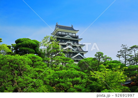 【広島県】復興後の福山城(天守北側鉄板張り) 【広島県】復興後の福山城(天守北側鉄板張り) 92691997