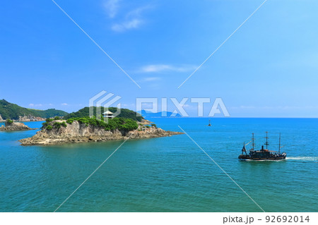 【広島県】快晴の平成いろは丸と弁天島(鞆の浦) 【広島県】快晴の平成いろは丸と弁天島(鞆の浦) 92692014