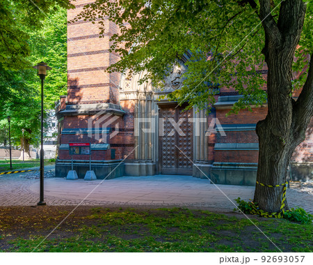 Entrance of Saint Clare Church, Klara Church, Swedish: Klara kyrka, located on Klara area, Norrmalm, Stockholm, Sweden 92693057