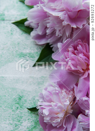 Background with pink peonies 92693272