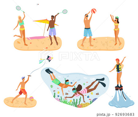 Summer Vacation, Holiday of People by Seaside Summer Vacation, Holiday of People by Seaside 92693683