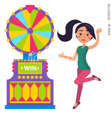 Player Fortune, Roulette Machine, Casino Vector Player Fortune, Roulette Machine, Casino Vector 92693756