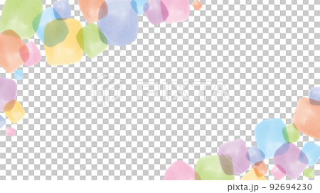 Watercolor-like colorful background frame decoration (diagonal) 92694230