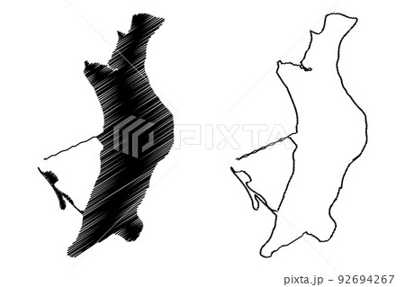Bushrod island (Republic of Liberia) map vector illustration, scribble sketch Bushrod map 92694267