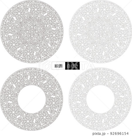 花の装飾文様 92696154