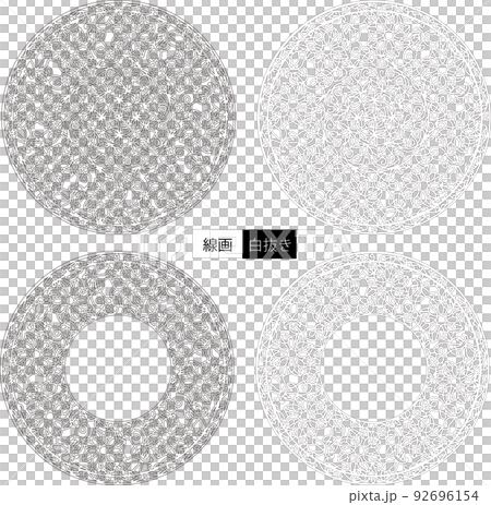 花卉裝飾圖案 92696154