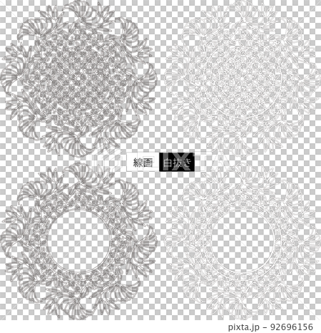 花卉裝飾圖案 92696156