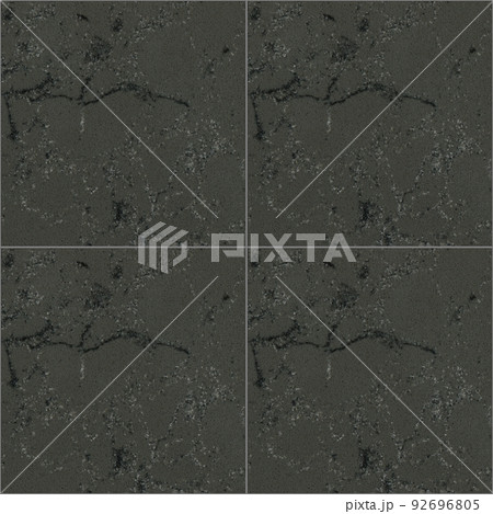 Quartz gray square seamless ceramic mosaic tile and pattern useful as background or texture 92696805