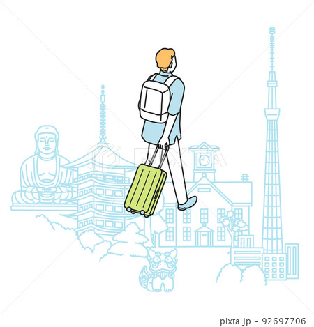観光旅行の男性 92697706