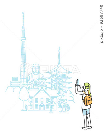 観光旅行の女性 92697740