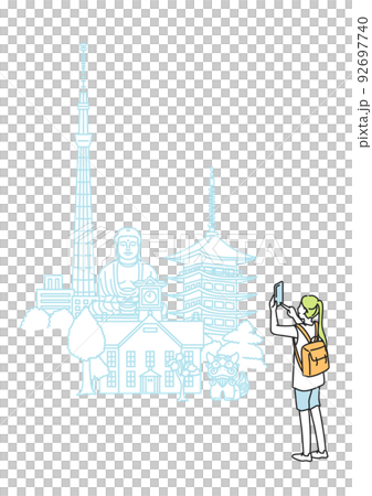 観光旅行の女性 92697740